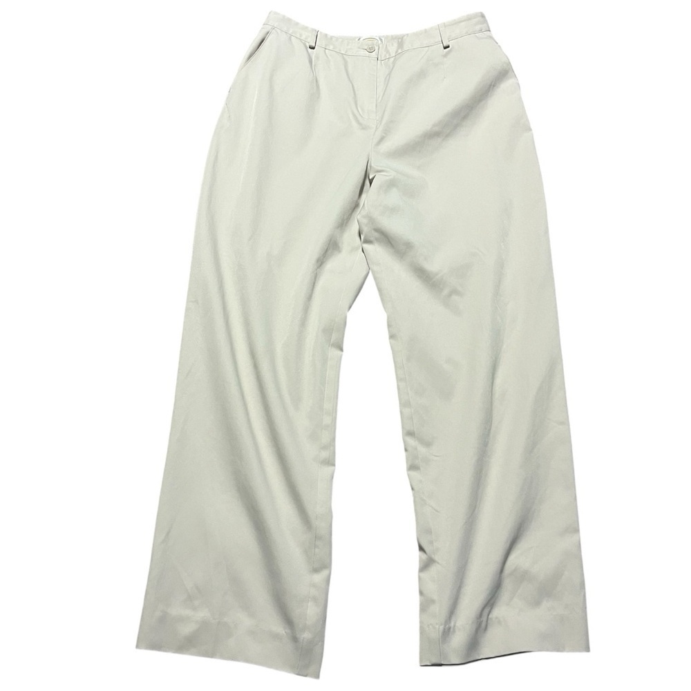 Talbots Light Cream Wide-Leg Trousers